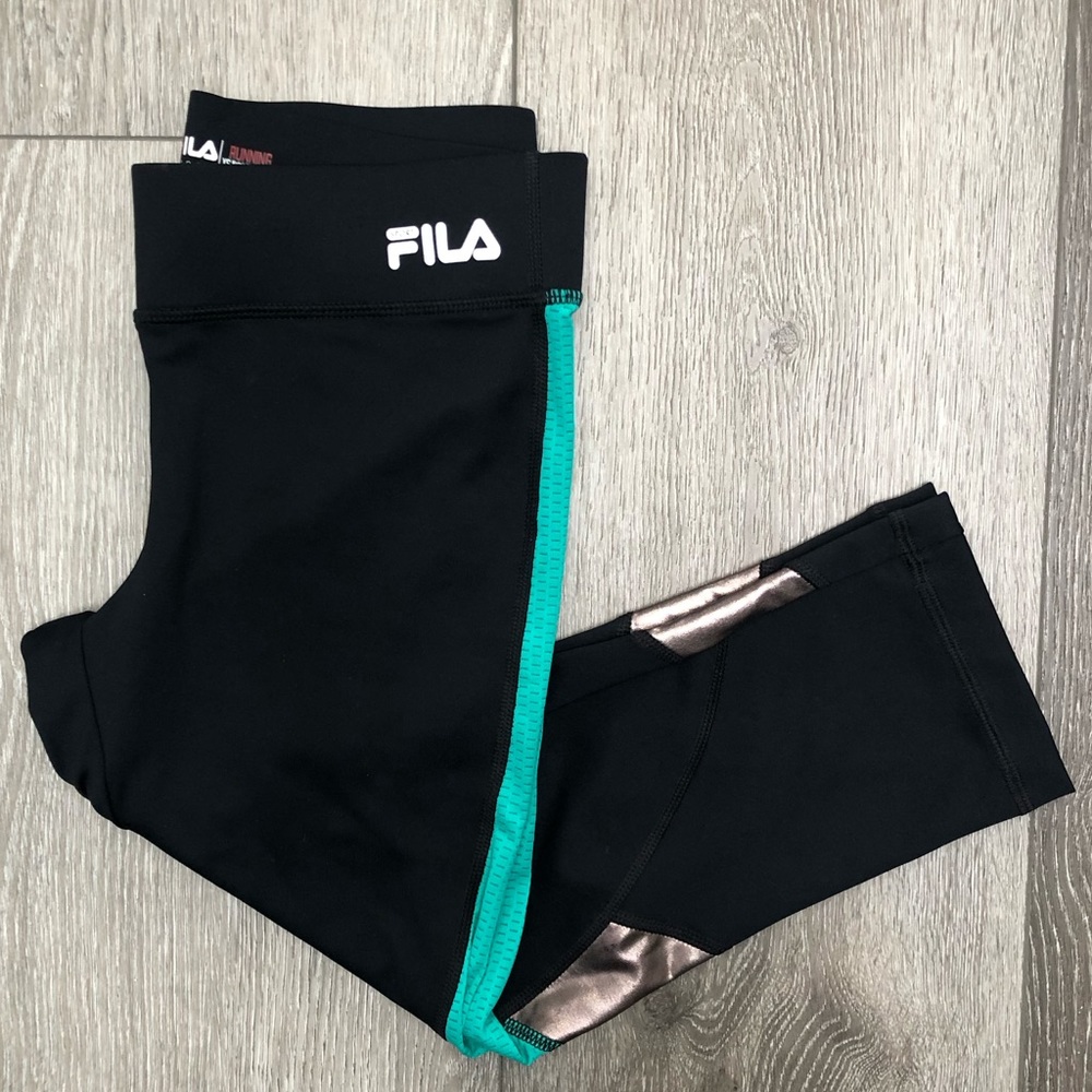 FILA sport crop athletic leggings black xs